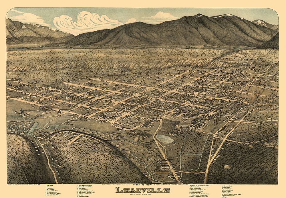 Leadville Colorado - Koch 1879 art print by Koch for $57.95 CAD