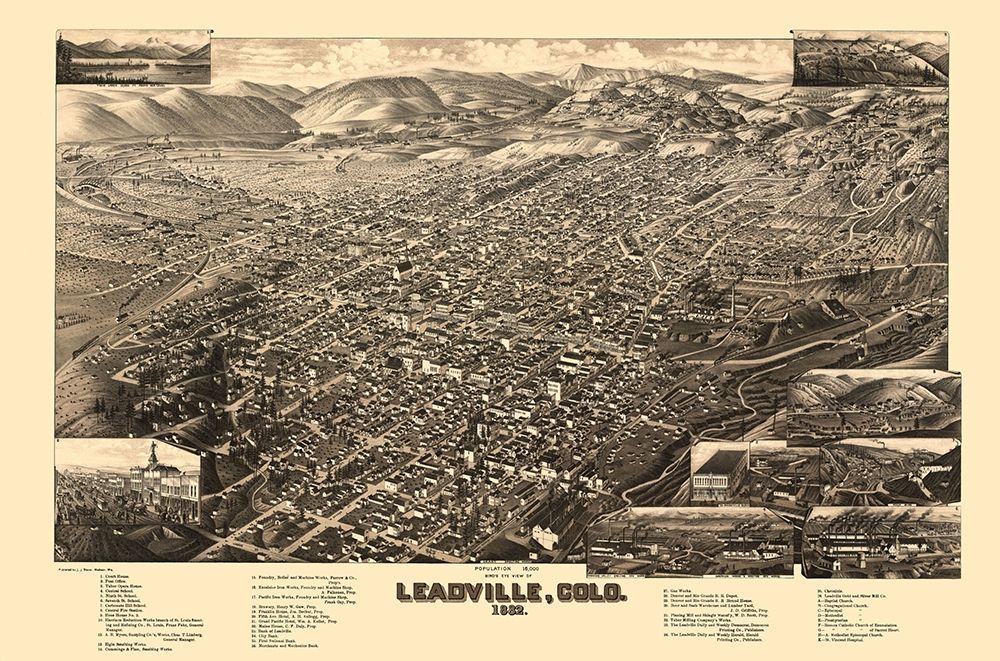 Leadville Colorado - Stoner 1882 art print by Stoner for $57.95 CAD