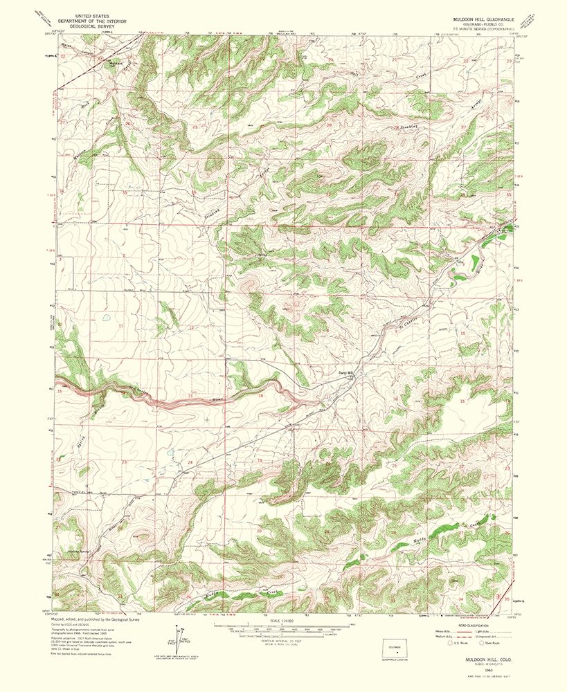 Muldoon Colorado Quad - USGS 1965 art print by USGS for $57.95 CAD