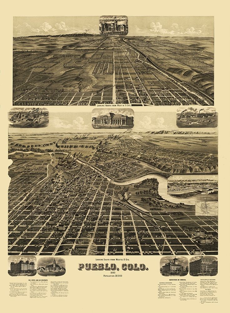 Pueblo Colorado - American Pub Co 1890 art print by American Pub Co for $57.95 CAD