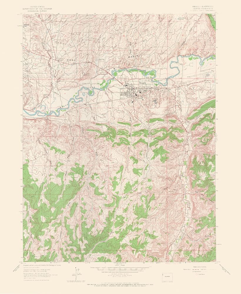 Rio Blanco Colorado Quad - USGS 1962 art print by USGS for $57.95 CAD
