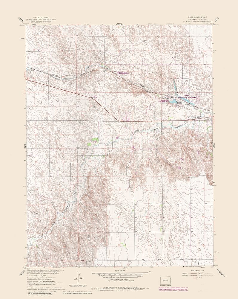 Robb Colorado Quad - USGS 1961 art print by USGS for $57.95 CAD