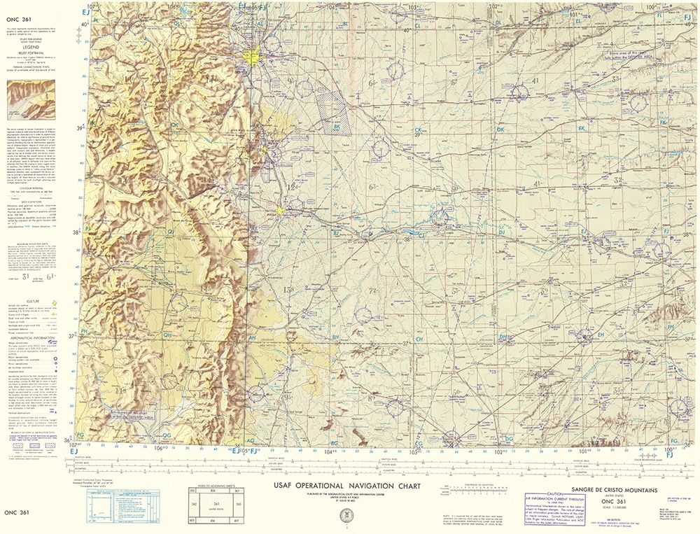 Sangre De Cristo Mountains Colorado Sheet art print by USAF for $57.95 CAD
