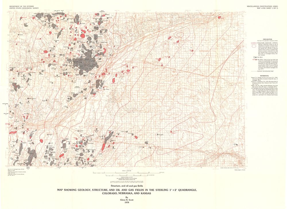 Sterling Quad of Structure Oil Gas Fields art print by Scott for $57.95 CAD