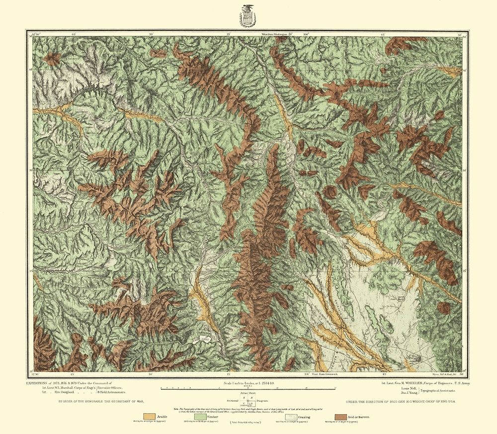 Central Colorado Land Classification Sheet art print by US Army for $57.95 CAD