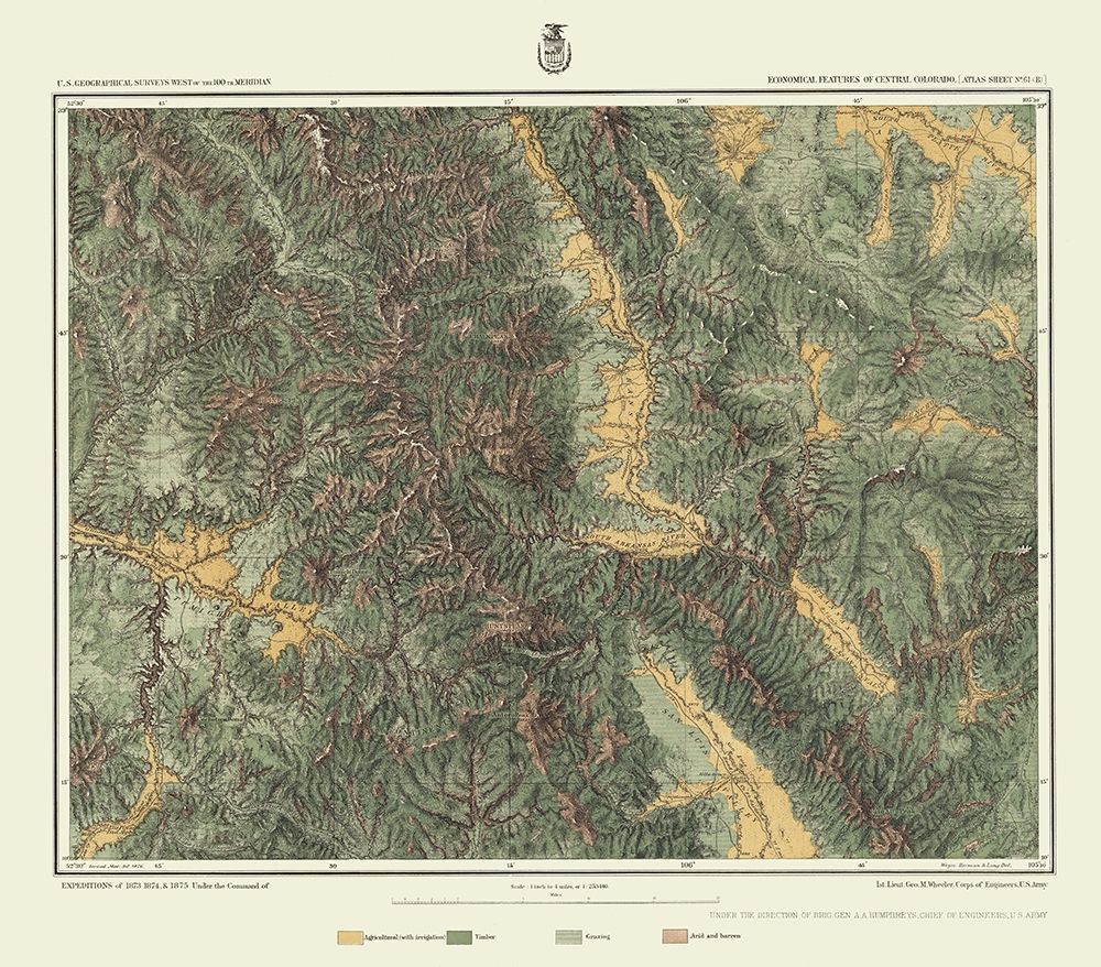 Central Colorado Economic Sheet - US Army 1879 art print by US Army for $57.95 CAD
