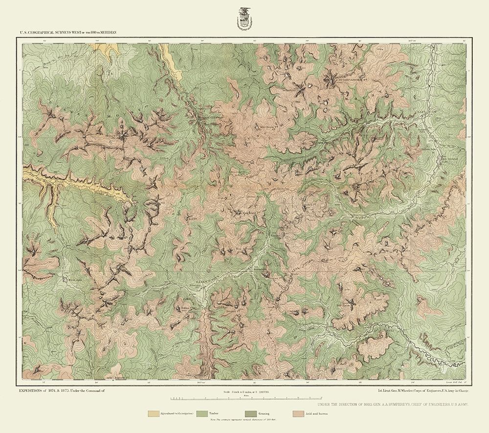 Southwest Colorado Land Classification Sheet art print by US Army for $57.95 CAD