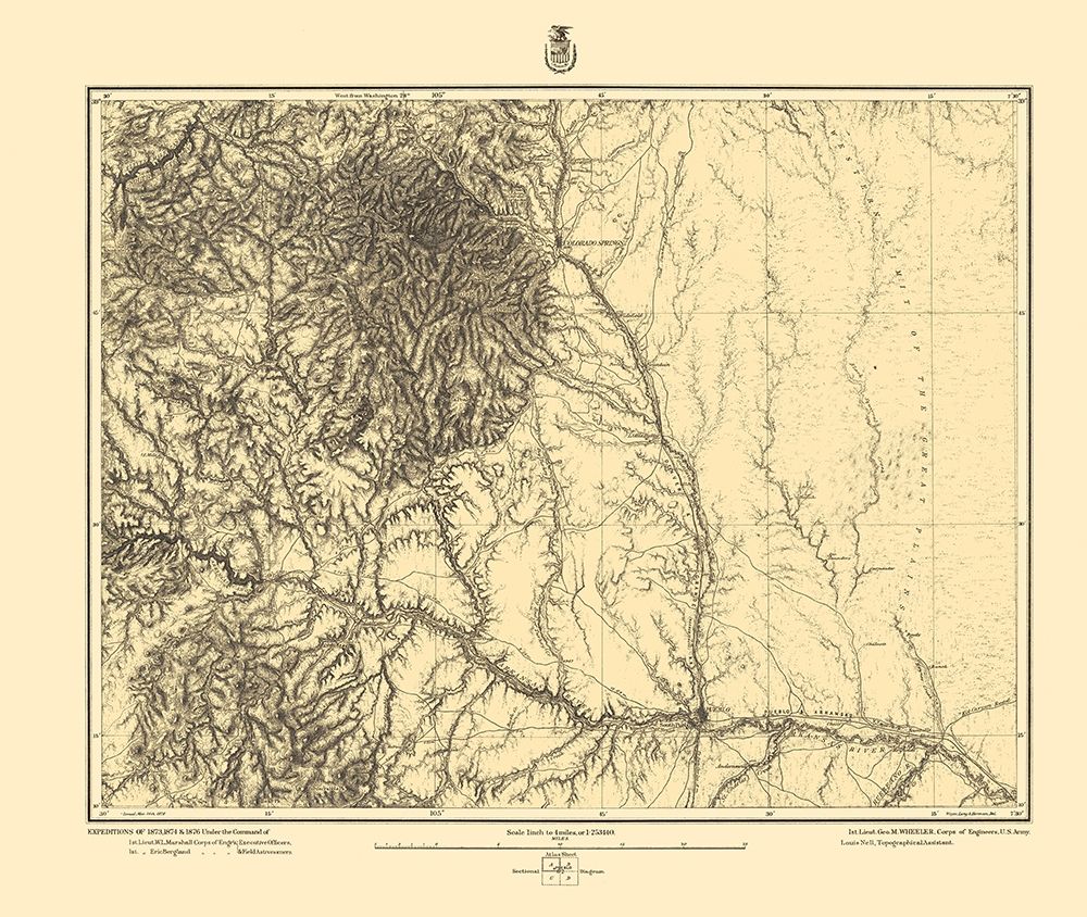 Colorado Central Colorado Sheet - US Army 1878 art print by US Army for $57.95 CAD