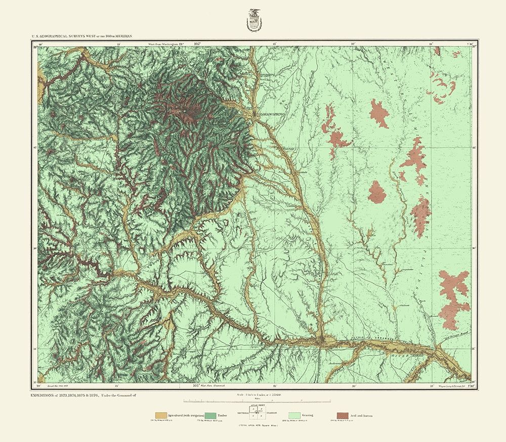 Central Colorado Land Classification Sheet art print by US Army for $57.95 CAD