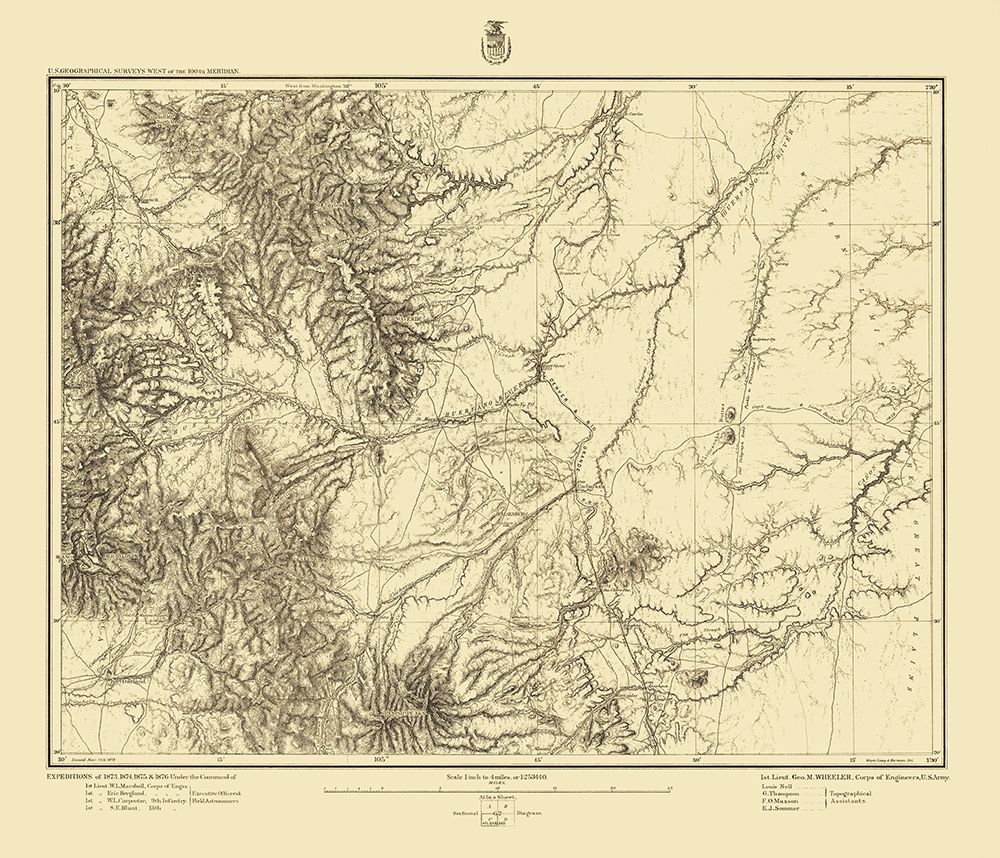 South Colorado Sheet - US Army 1878 art print by US Army for $57.95 CAD