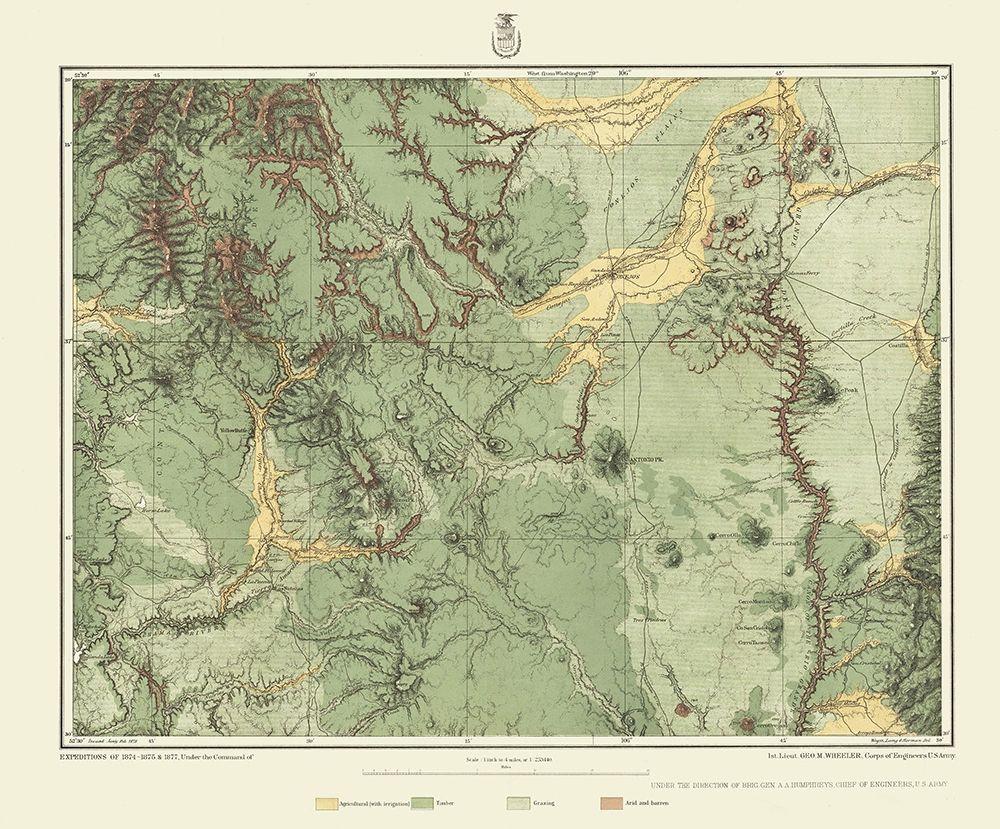 Colorado New Mexico Land Classification Sheet art print by US Army for $57.95 CAD