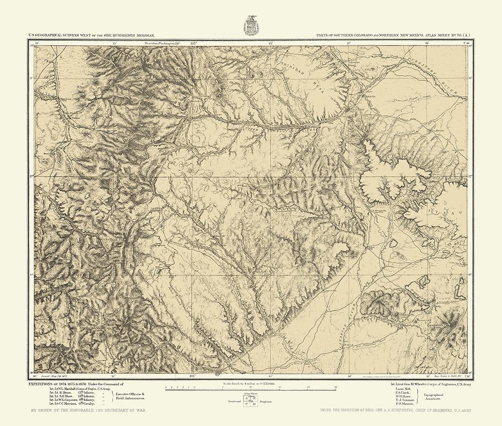 Colorado South New Mexico North Sheet art print by US Army for $57.95 CAD