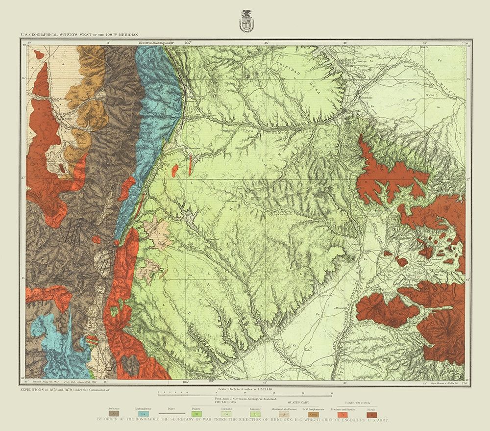 Colorado New Mexico Land Classification Sheet art print by US Army for $57.95 CAD