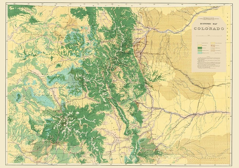 Colorado Colorado Economic - USGS 1881 art print by USGS for $57.95 CAD