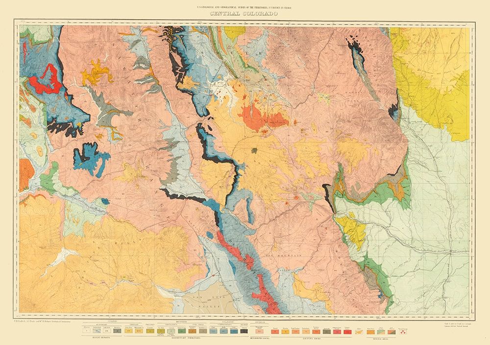 Central Colorado Sheet - USGS 1881 art print by USGS for $57.95 CAD