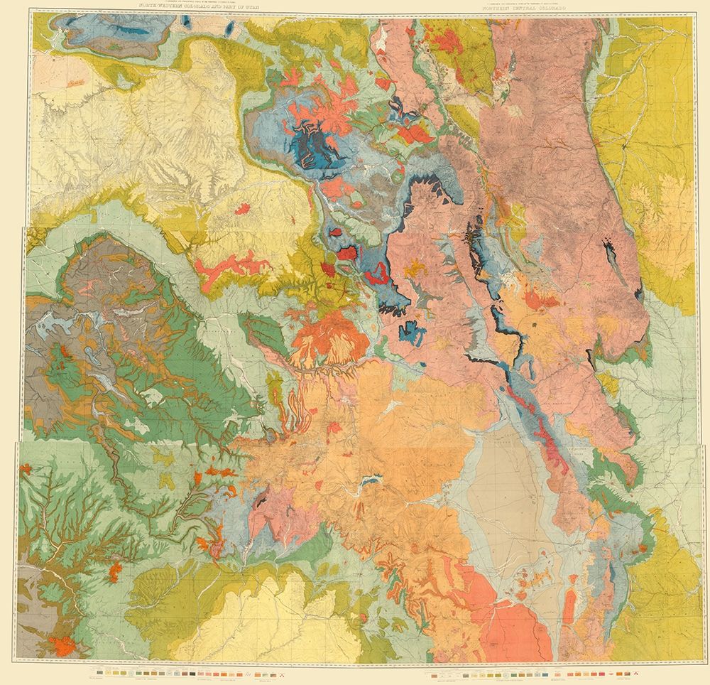 North Western Colorado Utah Economic Sheet art print by USGS for $57.95 CAD