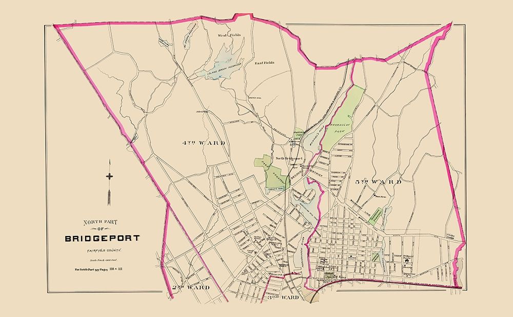 Bridgeport Connecticut North Part - Hurd 1893 art print by Hurd for $57.95 CAD
