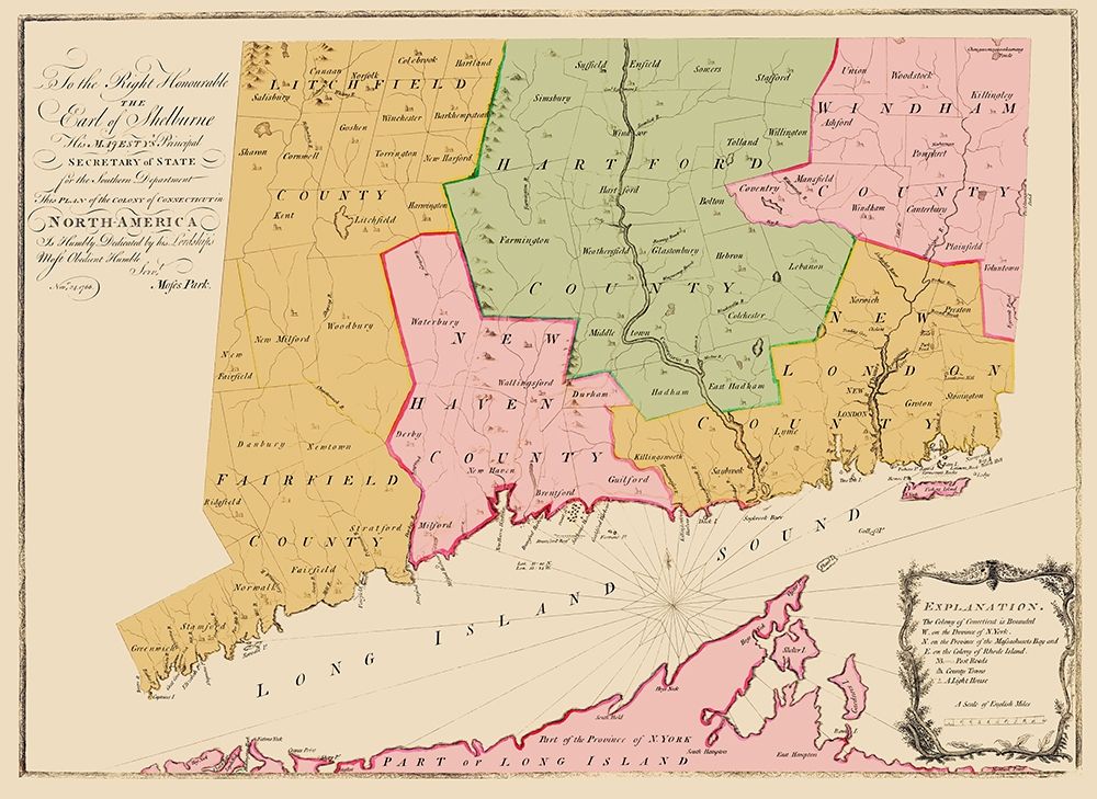 Connecticut Colony - 1766 art print by Unknown for $57.95 CAD