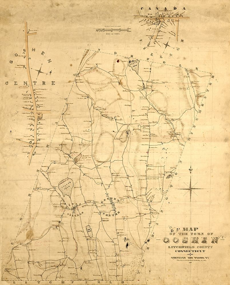 Goshen Connecticut - Woodford 1852 art print by Woodford for $57.95 CAD