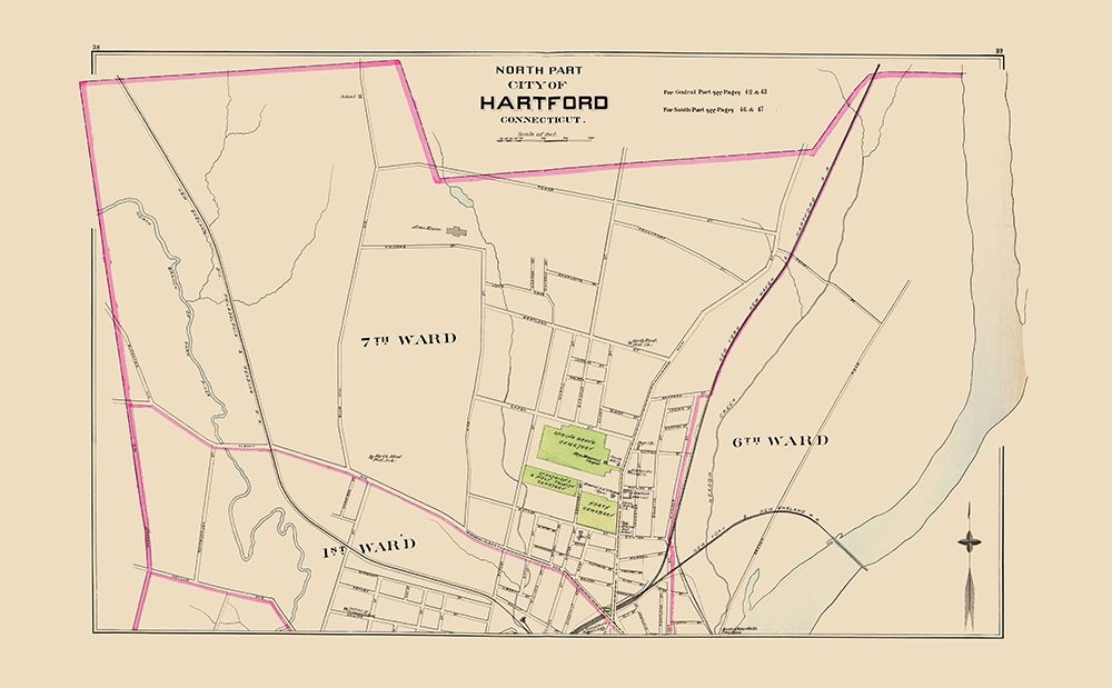 Hartford Connecticut North Part - Hurd 1893 art print by Hurd for $57.95 CAD