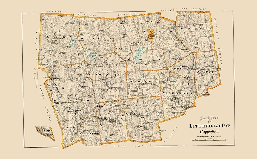 Litchfield Connecticut - Hurd 1893 art print by Hurd for $57.95 CAD