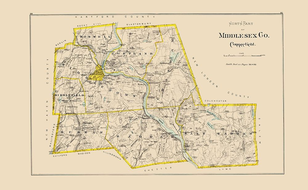 Middlesex  North Connecticut - Hurd 1893 art print by Hurd for $57.95 CAD