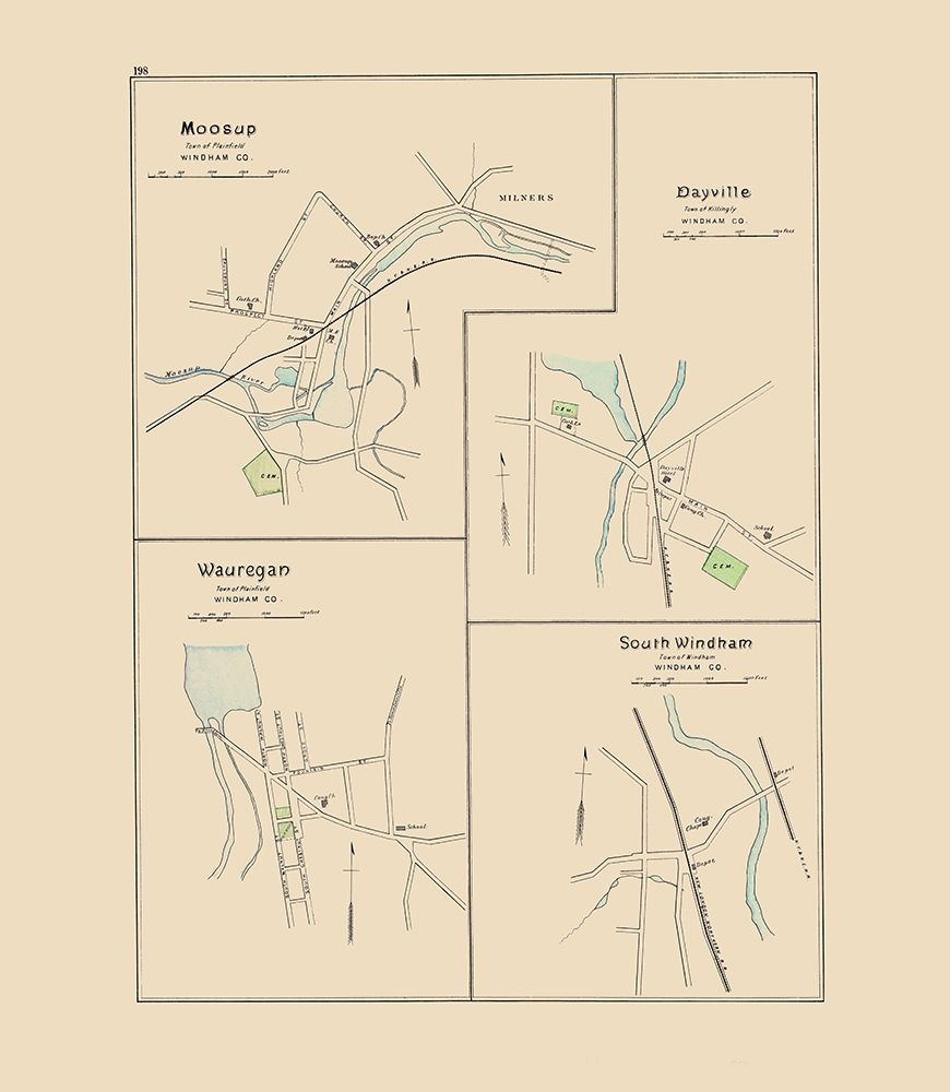 Moosup, Dayville, Wauregan, Windham Connecticut art print by Hurd for $57.95 CAD