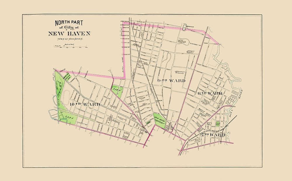 New Haven, North Connecticut North Part - Hurd art print by Hurd for $57.95 CAD