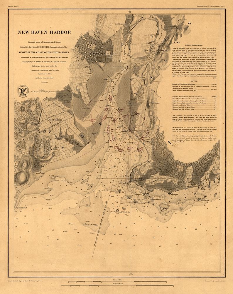 New Haven Connecticut - Hassler 1860 art print by Hassler for $57.95 CAD