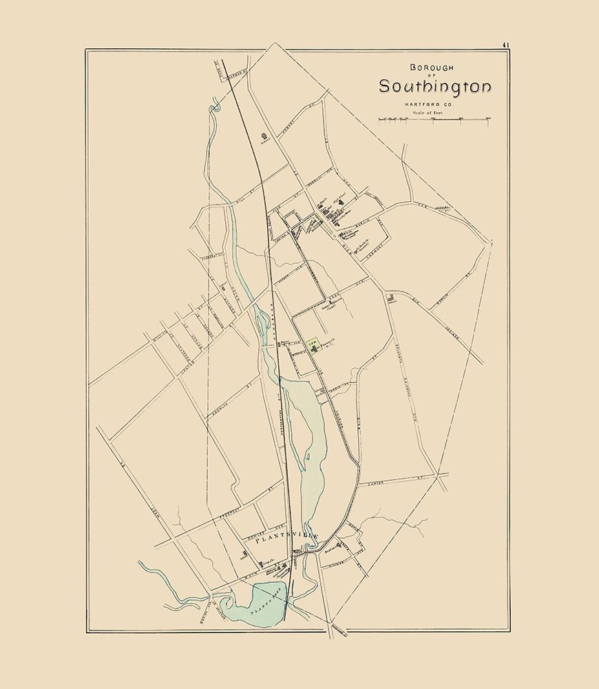 Southington Connecticut - Hurd 1893 art print by Hurd for $57.95 CAD