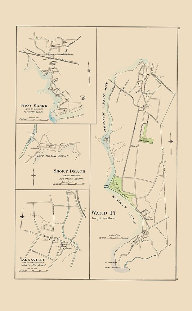 Stony Creek, Ward 15, Yalesville Connecticut art print by Hurd for $57.95 CAD