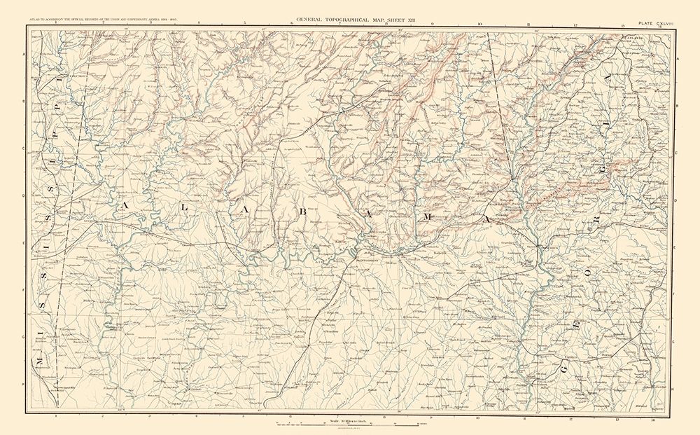 Confederate Armies Mississippi Alabama Georgia art print by Bien for $57.95 CAD