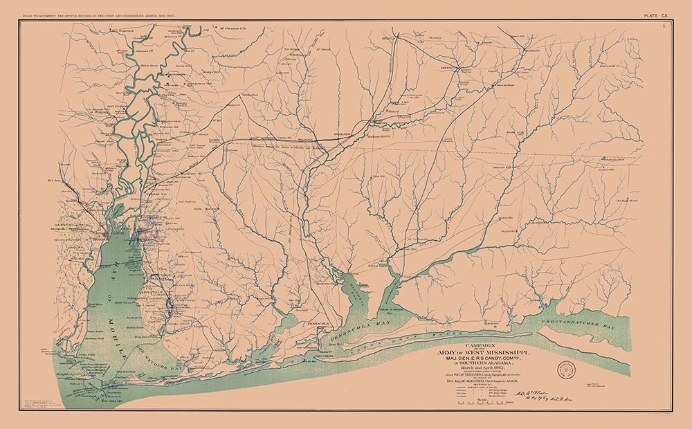 Army West Mississippi Campaign - McGregory 1895 art print by McGregory for $57.95 CAD