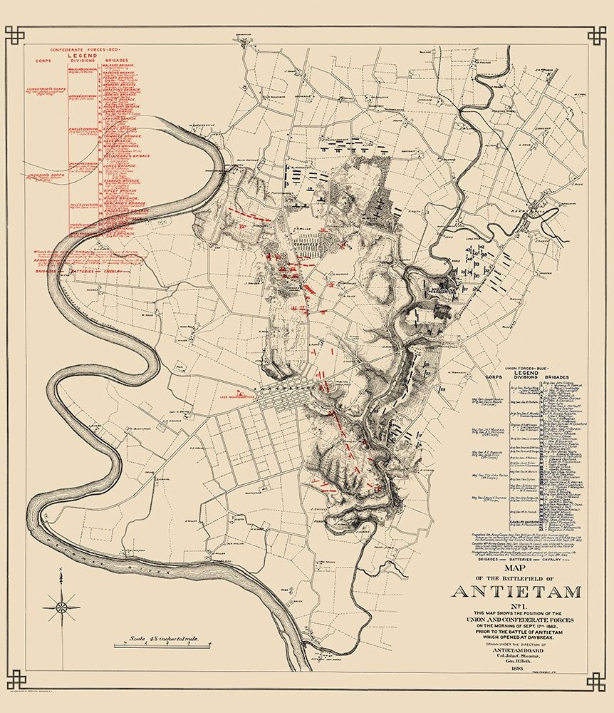 Antietam No. 1  Battlefield - Stearns 1862 art print by Stearns for $57.95 CAD