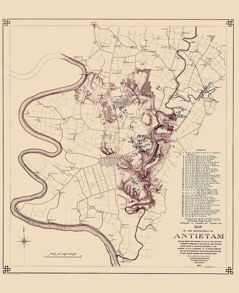 Antietam Battlefield Landowner - Stearns 1893 art print by Stearns for $57.95 CAD