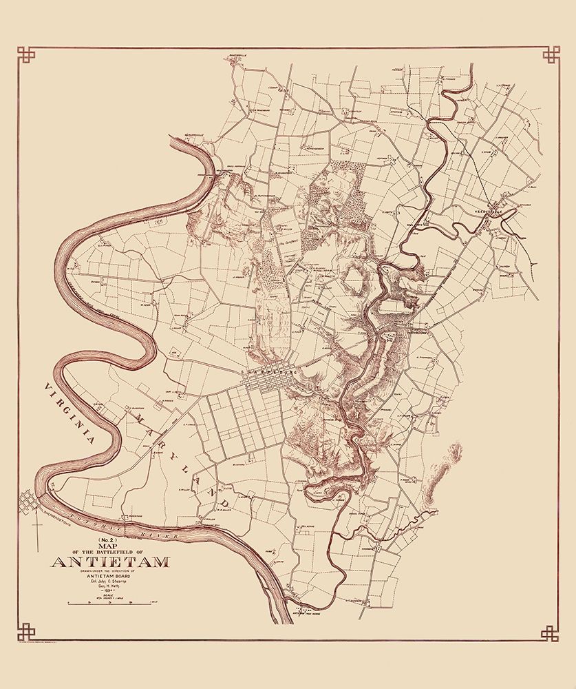 Antietam No. 2 Battlefield - Stearns 1894 art print by Stearns for $57.95 CAD