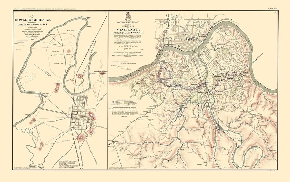 Bowling Green KY Cincinnati Defenses Approaches art print by Simpson for $57.95 CAD