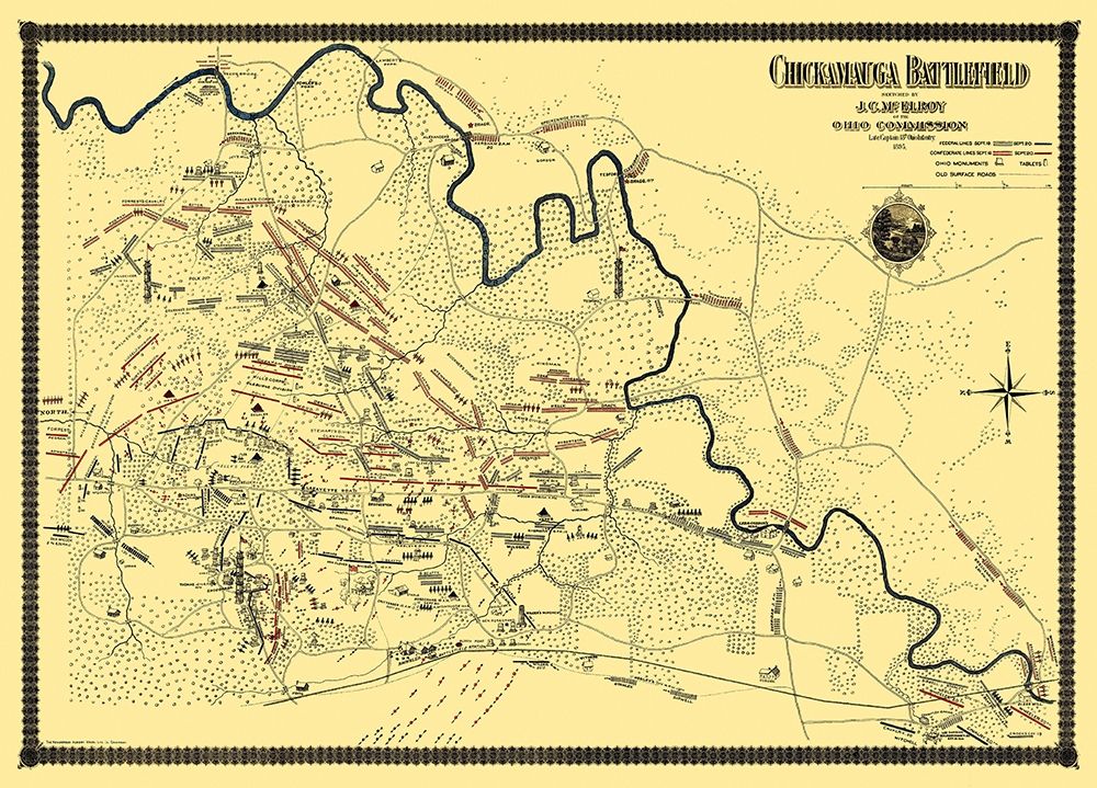 Chickamauga Battlefield - McElroy 1895 art print by McElroy for $57.95 CAD