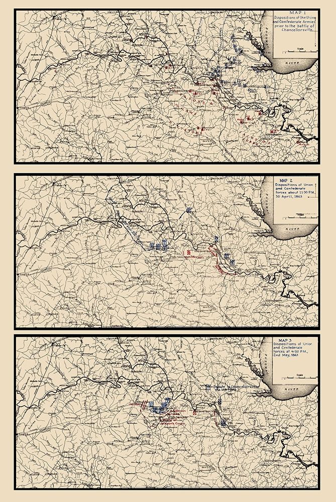 Battle of Chancellorsville Virginia  - 1863 art print by Unknown for $57.95 CAD