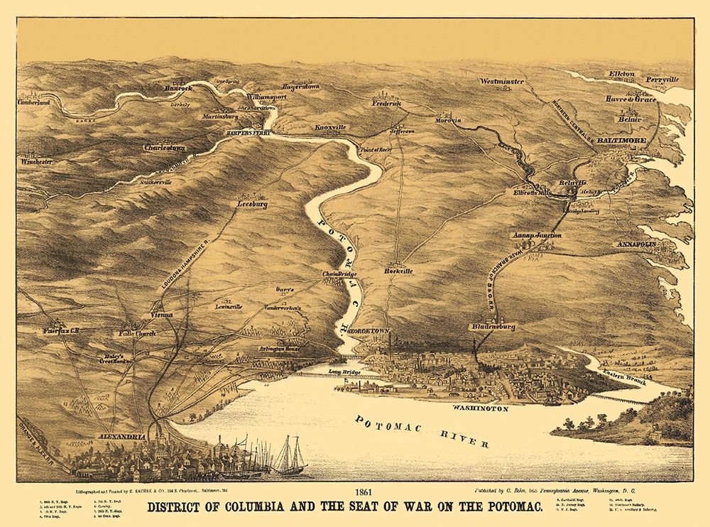 District of Columbia Seat of War On Potomac art print by Bohn for $57.95 CAD