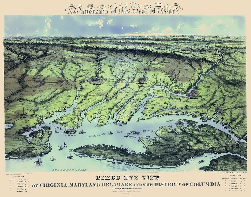 War of Maryland Virginia Delaware Washington DC art print by Bachmann for $57.95 CAD