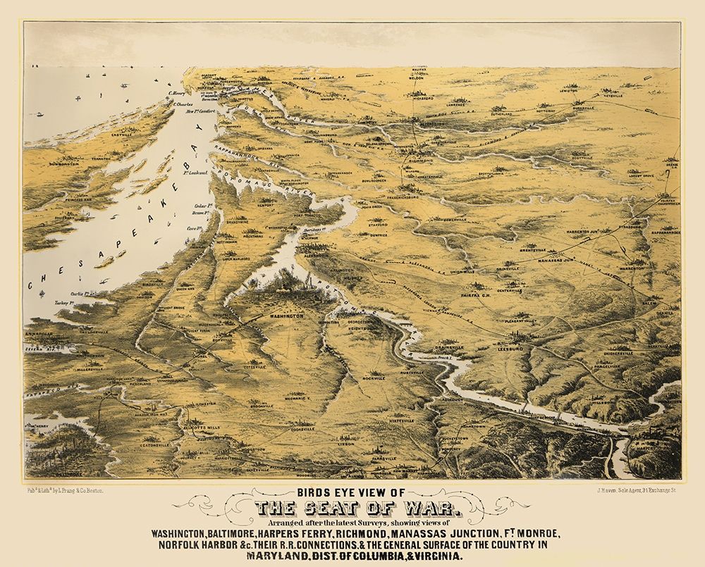 War of Maryland Virginia Washington DC - 1860 art print by Unknown for $57.95 CAD