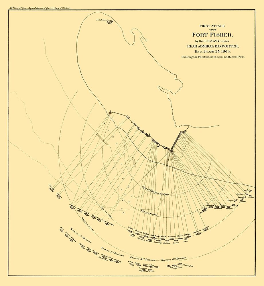 Fort Fisher North Carolina First Attack art print by Porter for $57.95 CAD