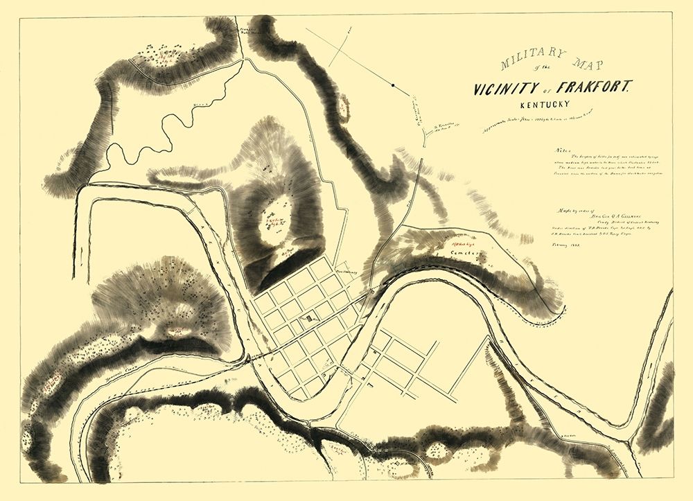 Frankfort Kentucky Area Military - Brooks 1863 art print by Brooks for $57.95 CAD