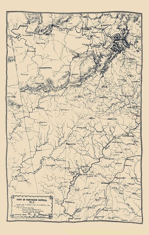 Northern Georgia - Merrill 1864 art print by Merrill for $57.95 CAD