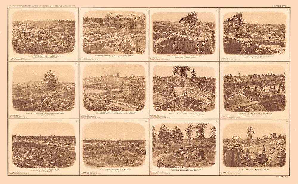 Rebel Lines Atlanta Georgia - Bien 1894 art print by Bien for $57.95 CAD