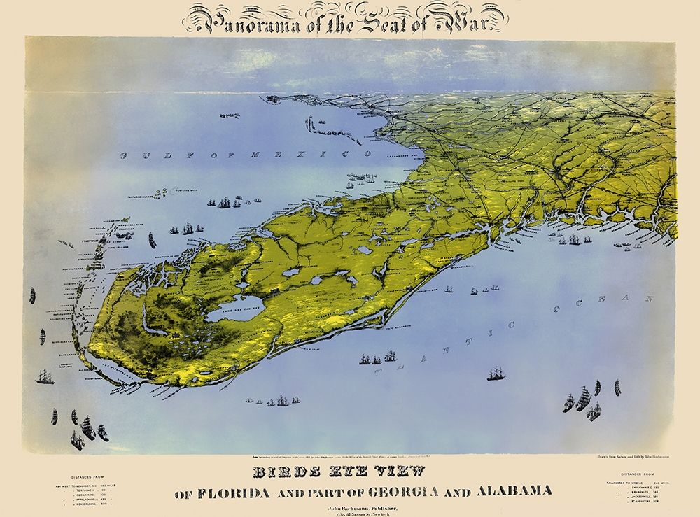 Florida Georgia Alabama - Bachmann 1861 art print by Bachmann for $57.95 CAD