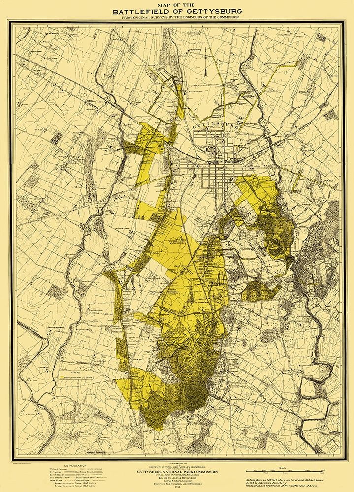 Battlefield of Gettysburg Pennsylvania art print by Hammond for $57.95 CAD