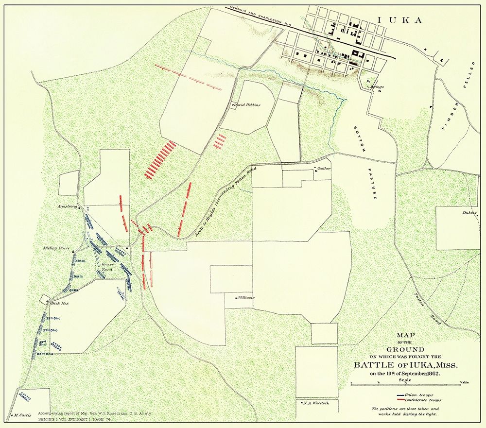 Battle of Iuka Mississippi - 1862 art print by Unknown for $57.95 CAD