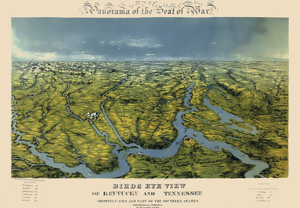 Kentucky Tennessee Panoramic - Bachmann  1861 art print by Bachmann for $57.95 CAD